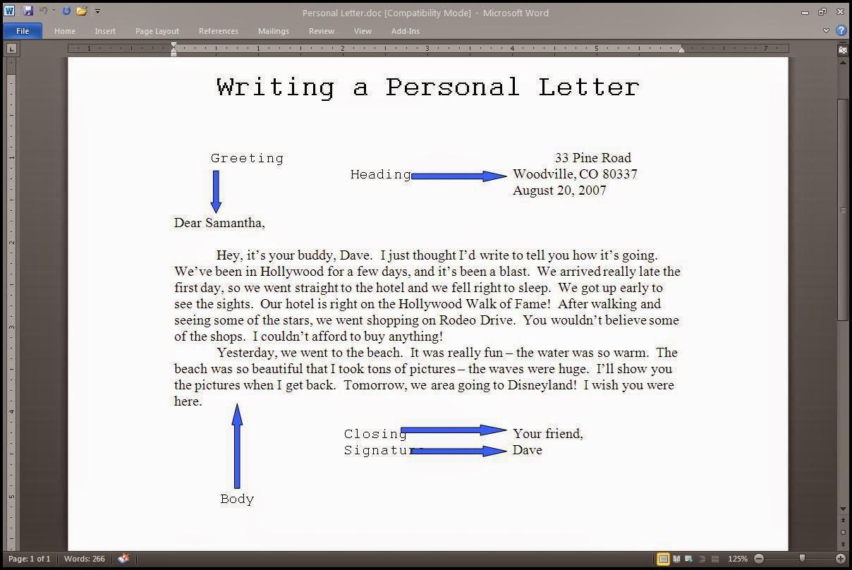 How to write a letter on the computer